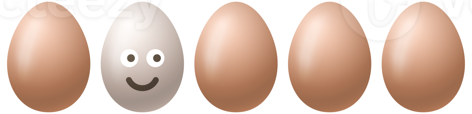 fröhliche ostern, ostereier mit niedlicher lächelnder emoji-gesichtsillustration png