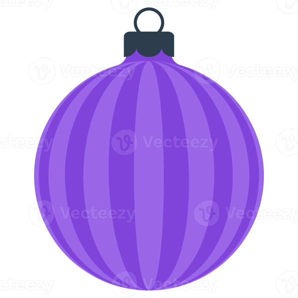 Flache Weihnachtskugel png