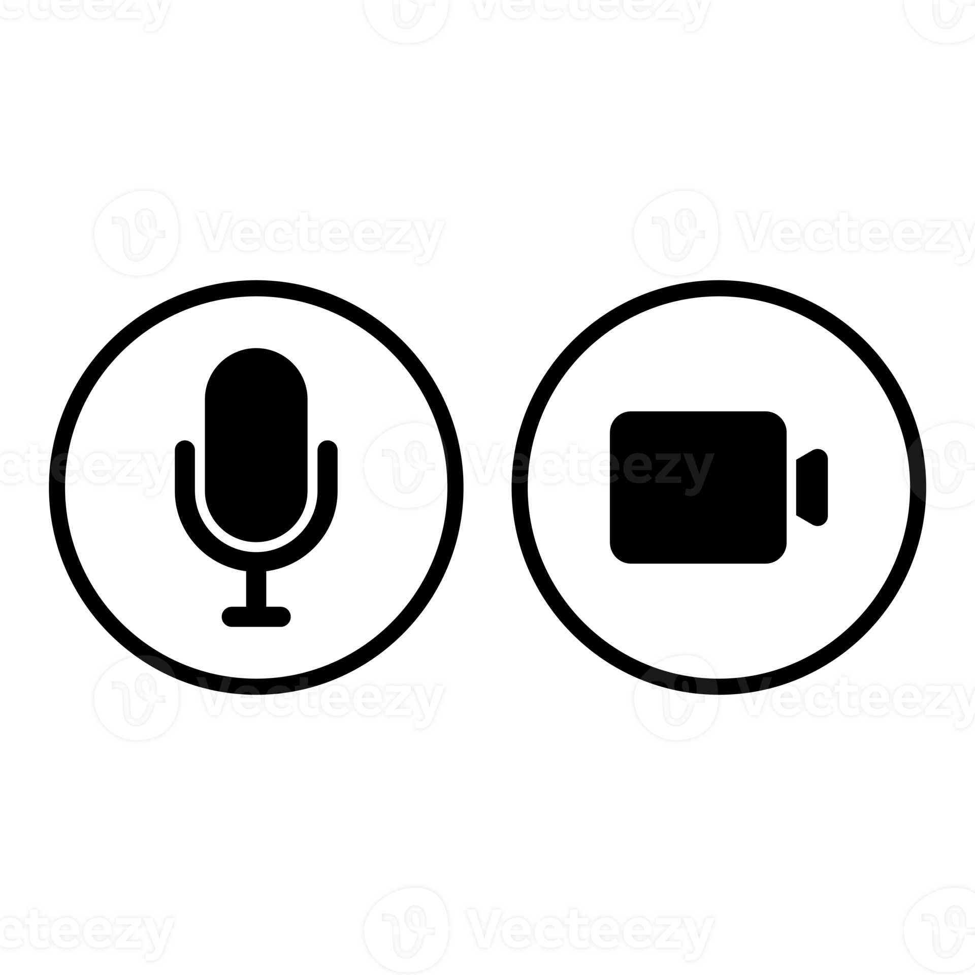 video call button camera microphone 13473441 PNG