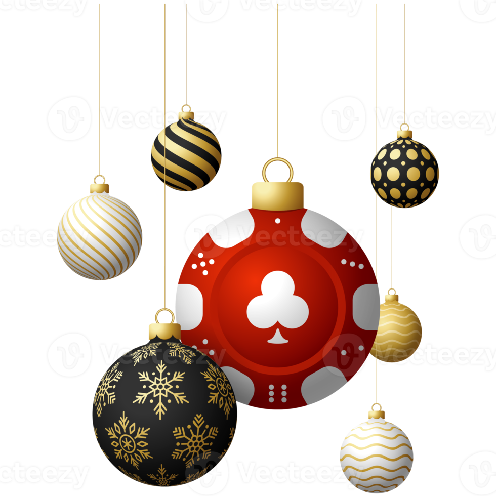casino poker chip christmas bauble png