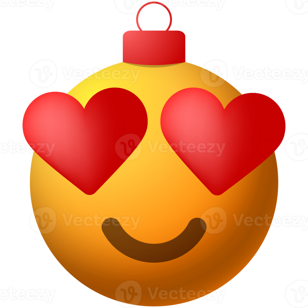 emotion face christmas ball png