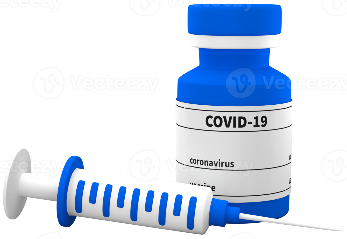 rendu 3d du vaccin contre le coronavirus png