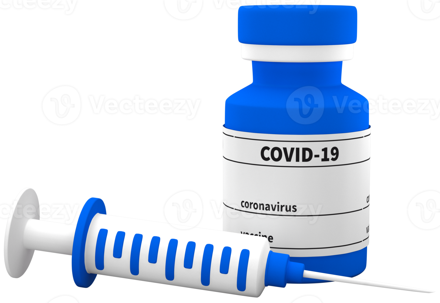 coronavirus vaccine 3d render png