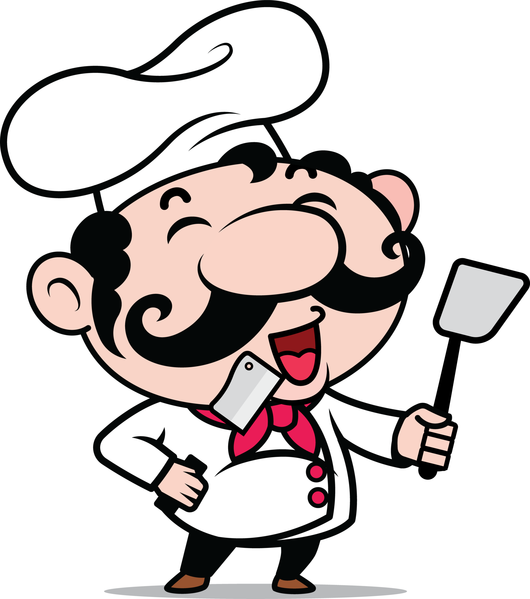 Free Cartoon chef holding spatula kitchen ware illustration 13473509 PNG  with Transparent Background
