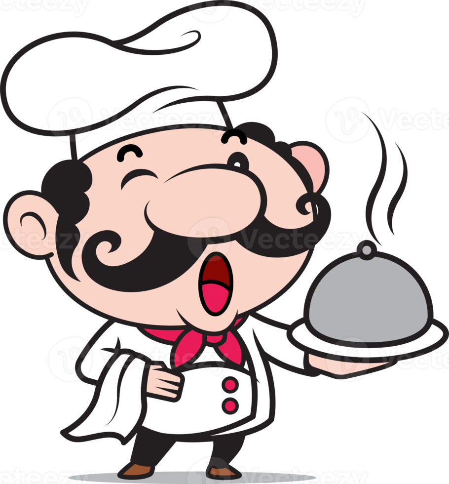 cartone animato capocuoco Tenere spatola cucina merce illustrazione png