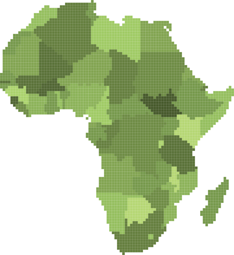 mapa de áfrica de forma cuadrada png