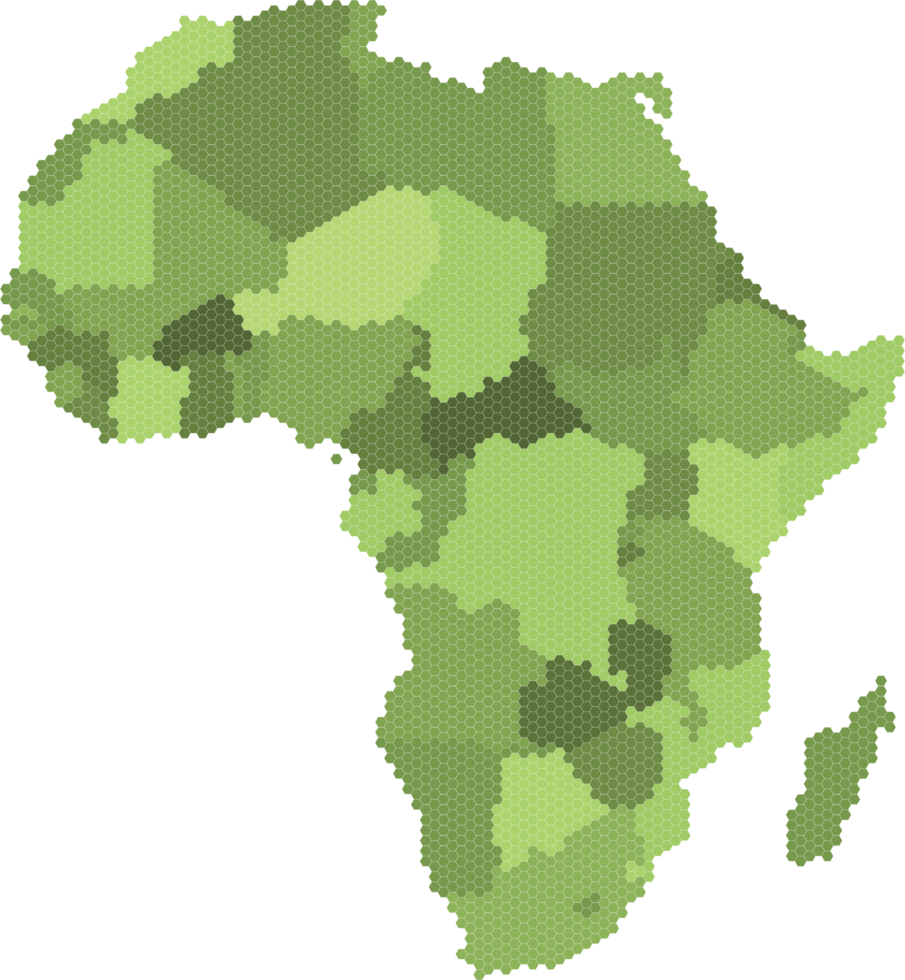 Hexagon Geometry Africa map. png
