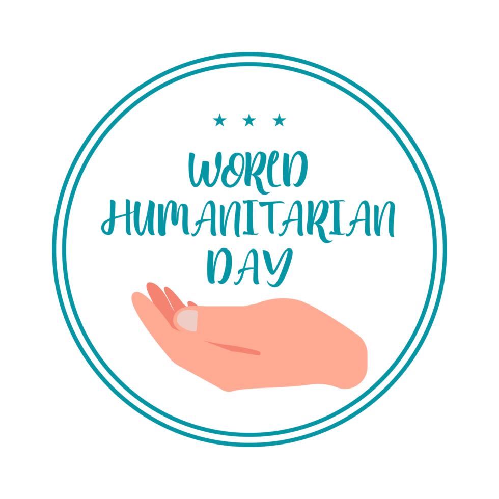 World Humanitarian Day Template PNG Design. Humanitarian day template design PNG. Humanitarian Day Template. Design for Banner.