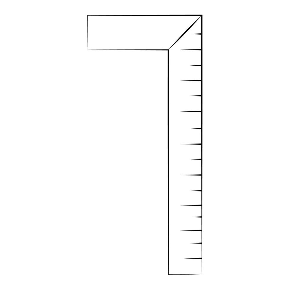 Line art measuring tool icon. Construction ruller 13473909 Vector Art at  Vecteezy