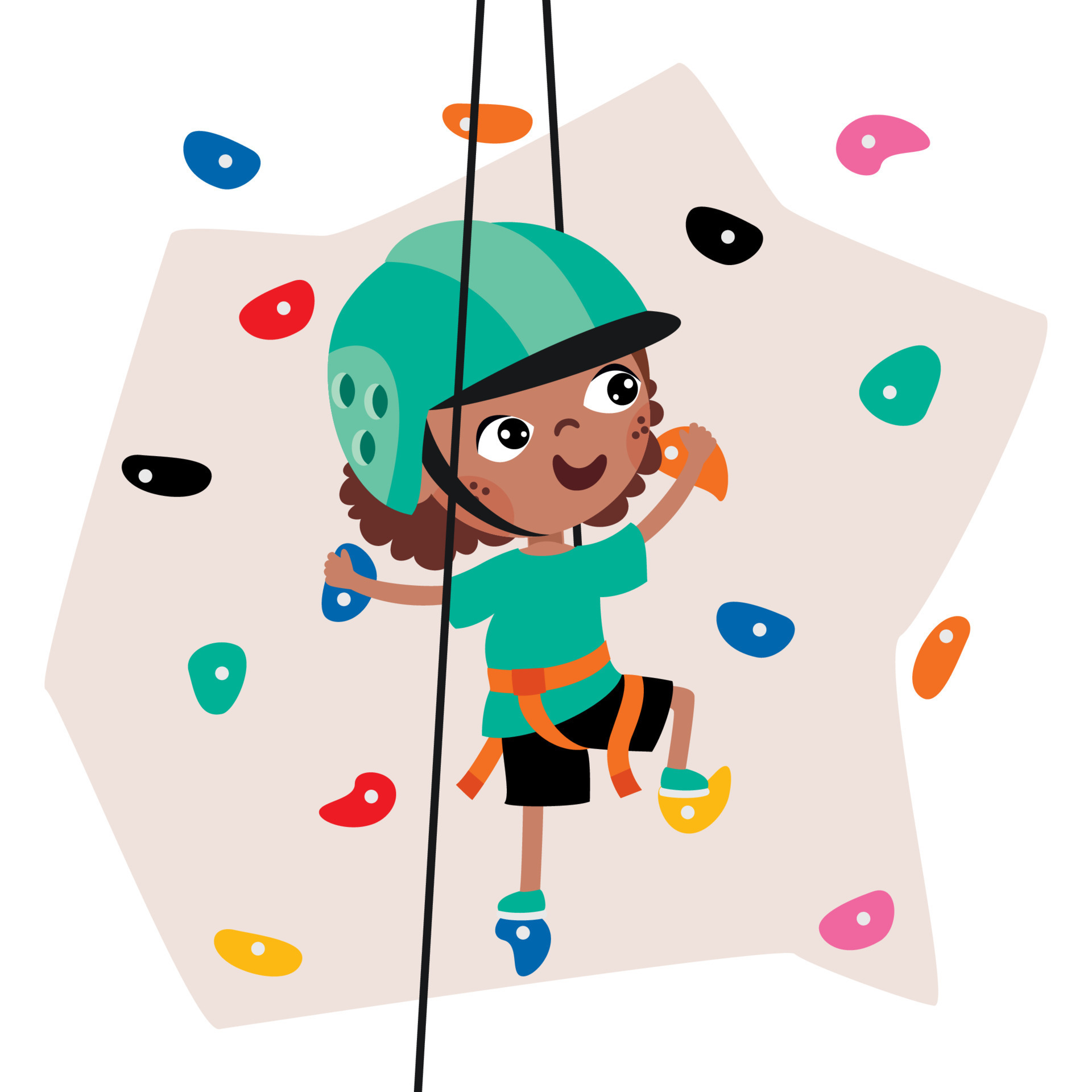 rock wall climbing clip art