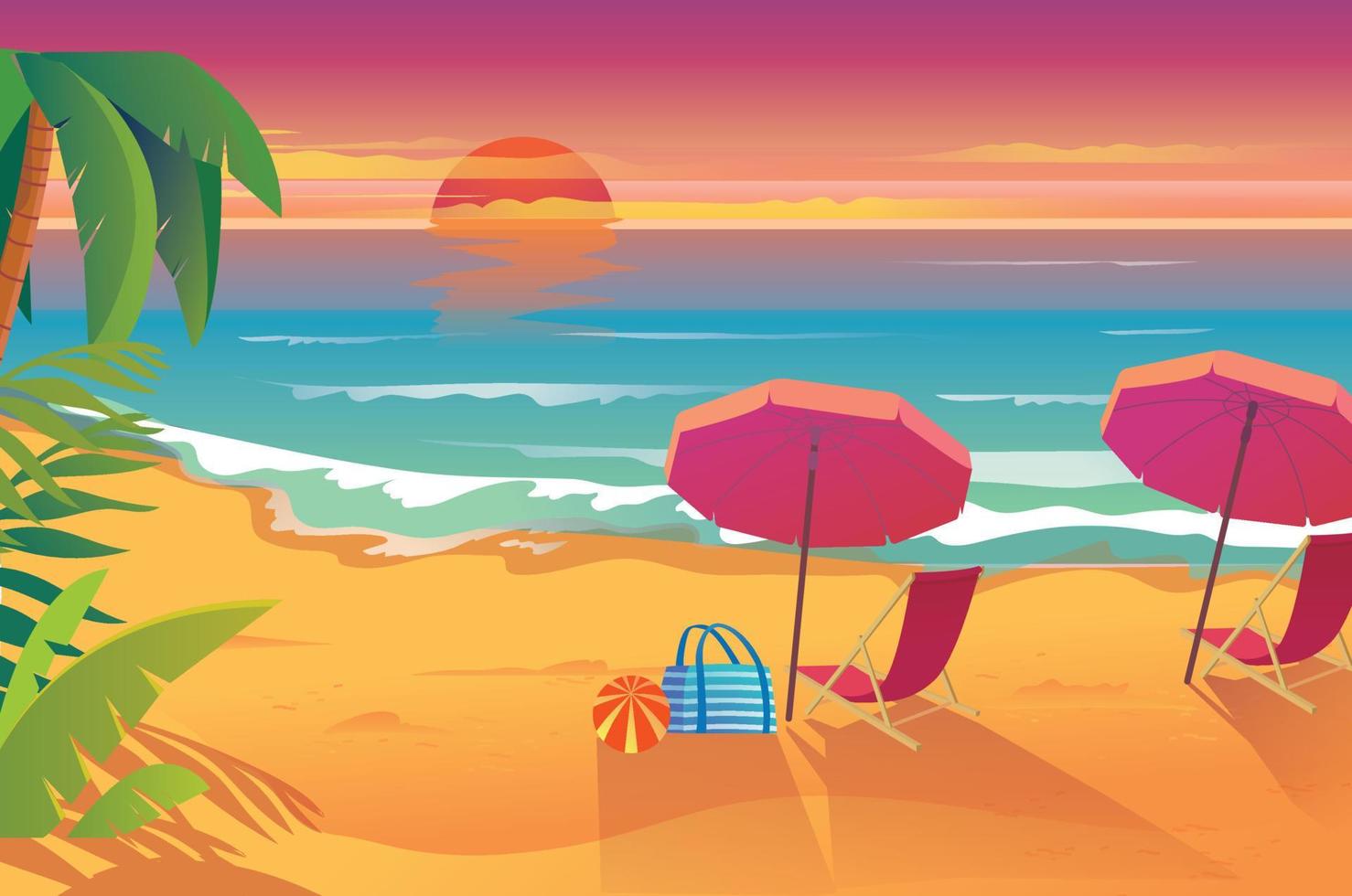 Summertime Vacation Illustration vector