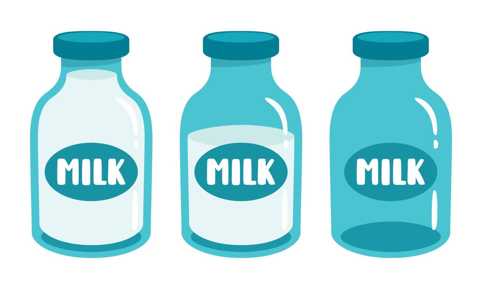 Vector Illustration Of Milk Bottle