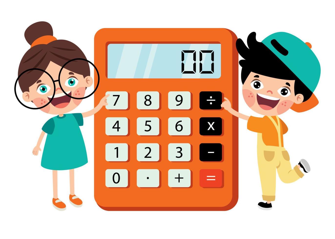 Flat Calculator For Children Education 13474236 Vector Art at Vecteezy