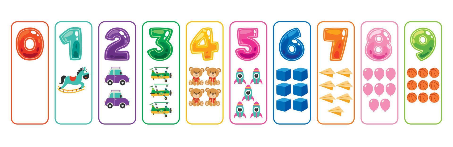 Set Of Colorful Flat Numbers 13474240 Vector Art at Vecteezy