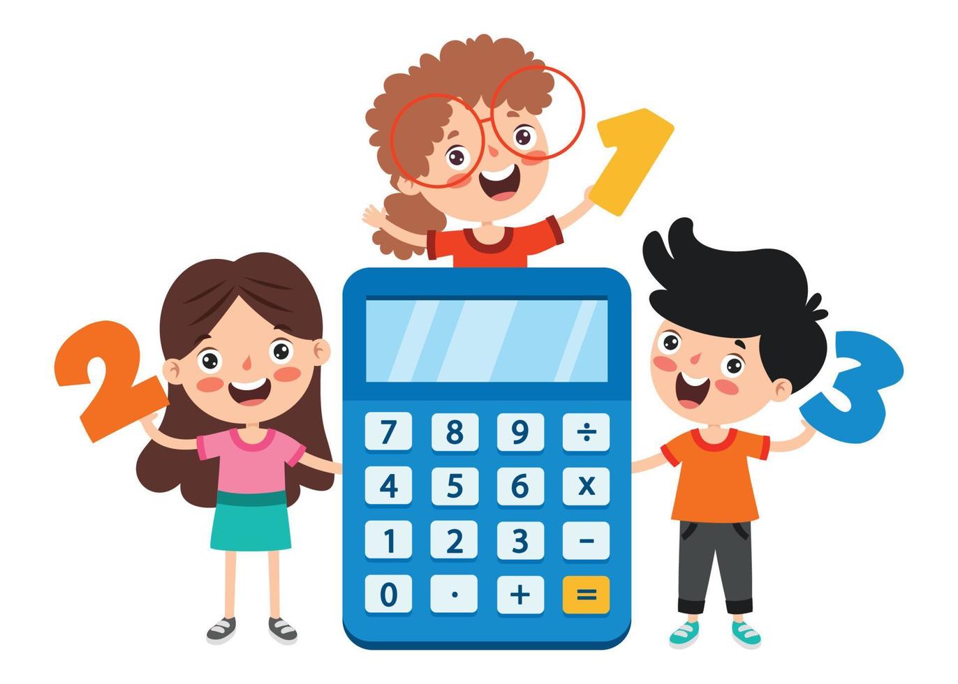 calculadora plana para educacion infantil vector