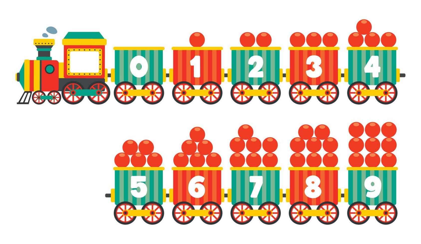 Set Of Colorful Flat Numbers vector