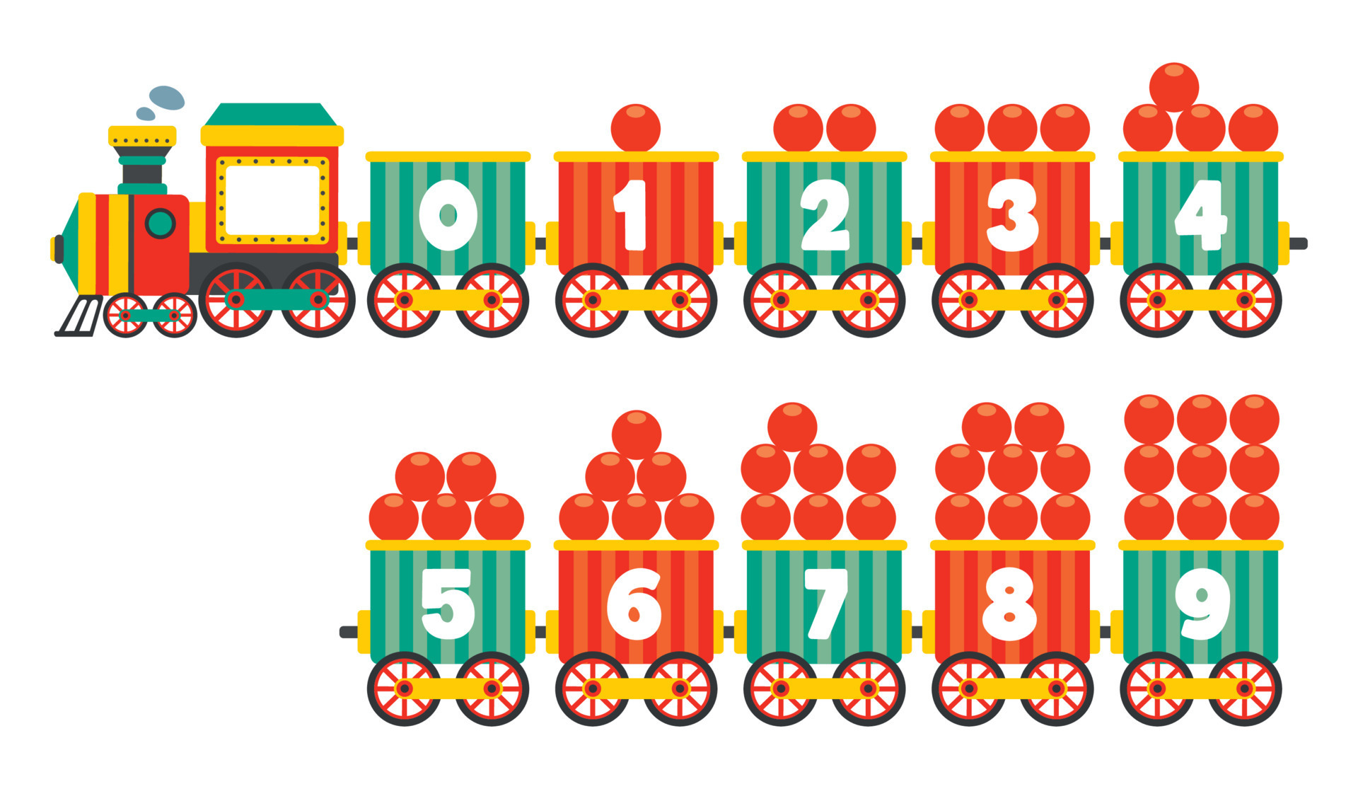 Set Of Colorful Flat Numbers 13474341 Vector Art at Vecteezy