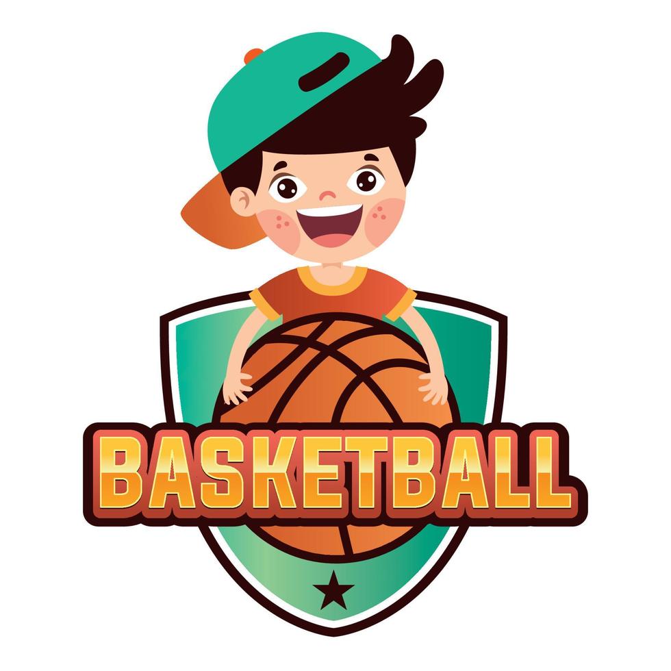 diseño de logotipo para deporte de baloncesto vector