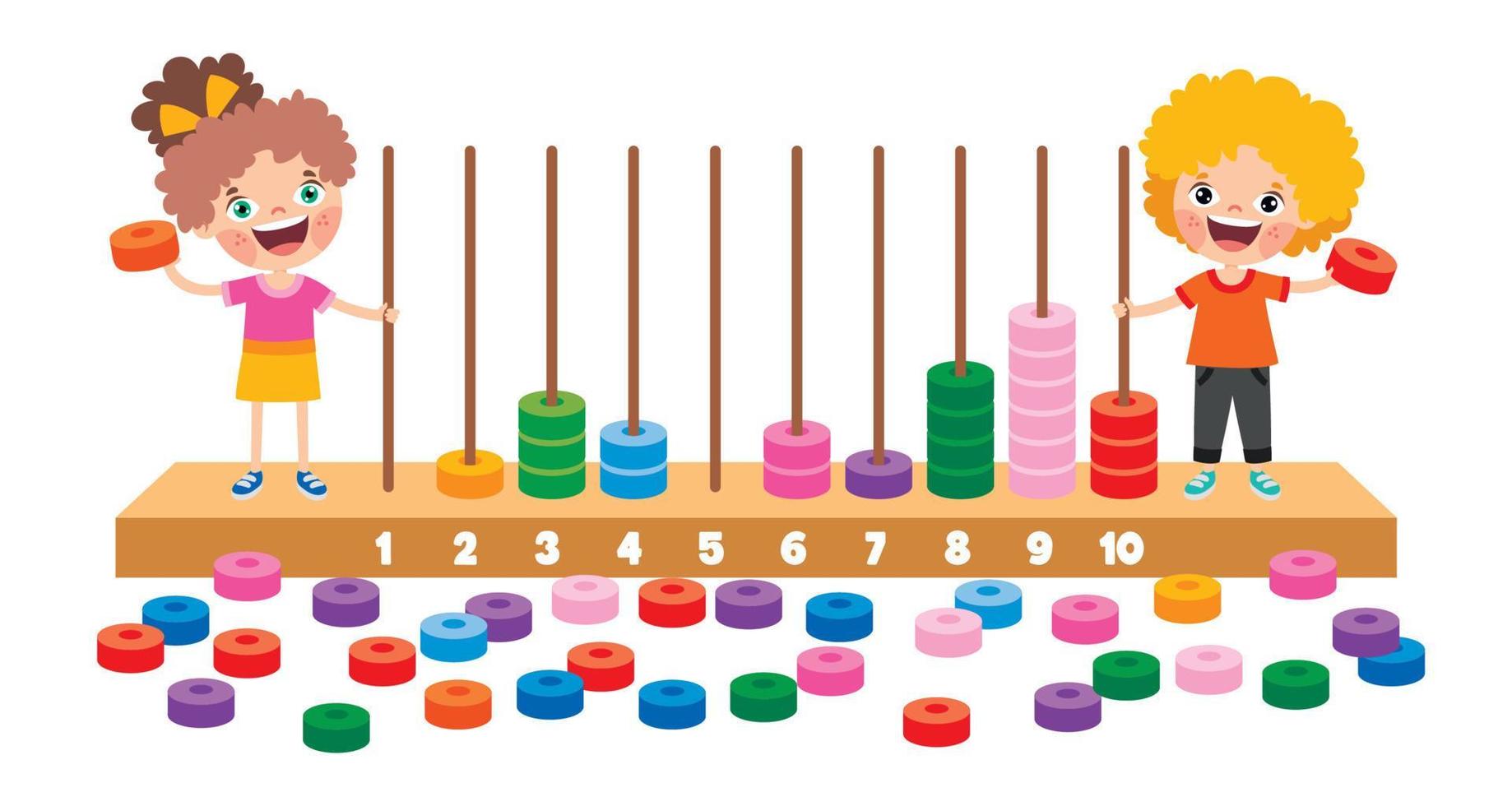 Abacus Toy For Children Education vector