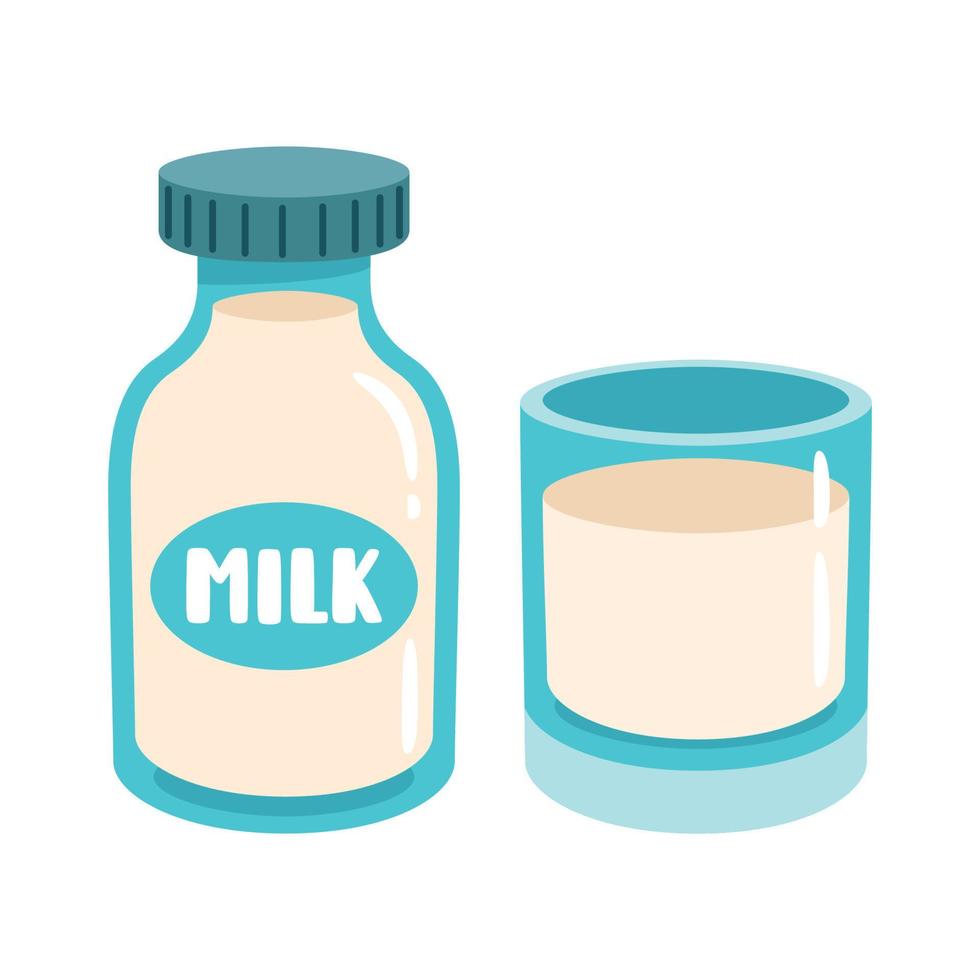 ilustración vectorial de botella de leche vector