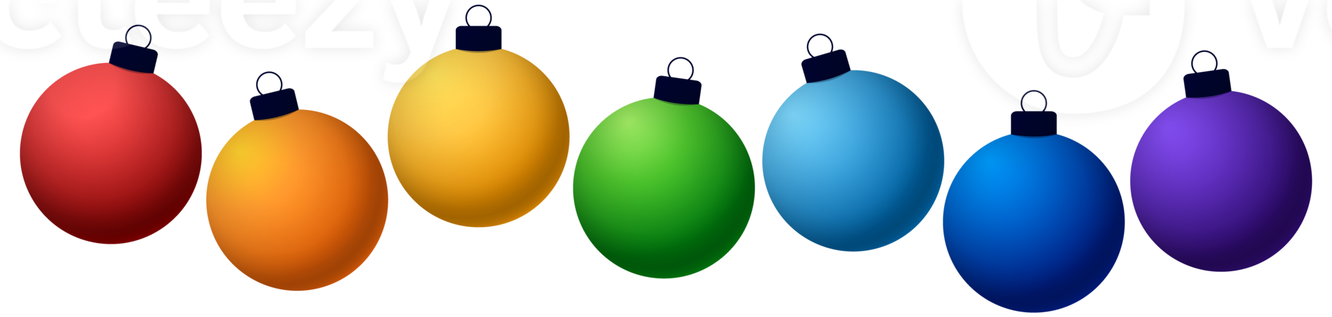 rainbow jump christmas bauble png