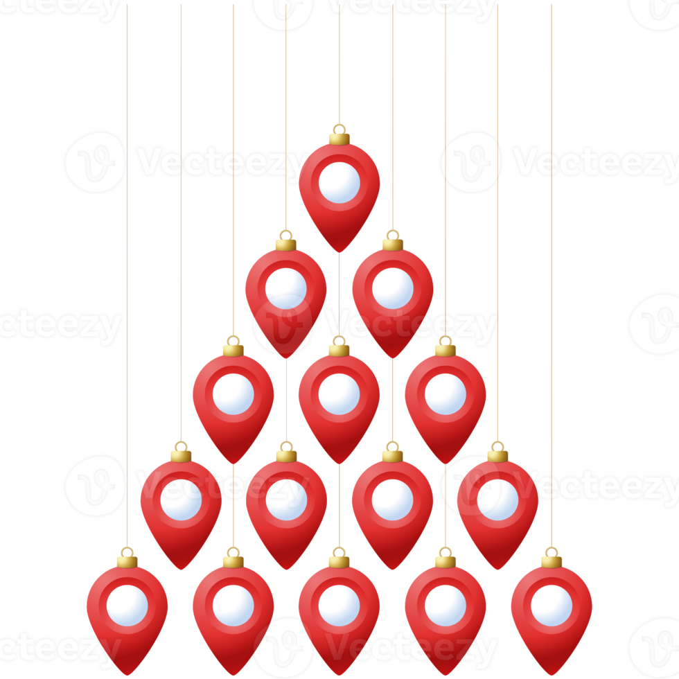 location pin christmas bauble png