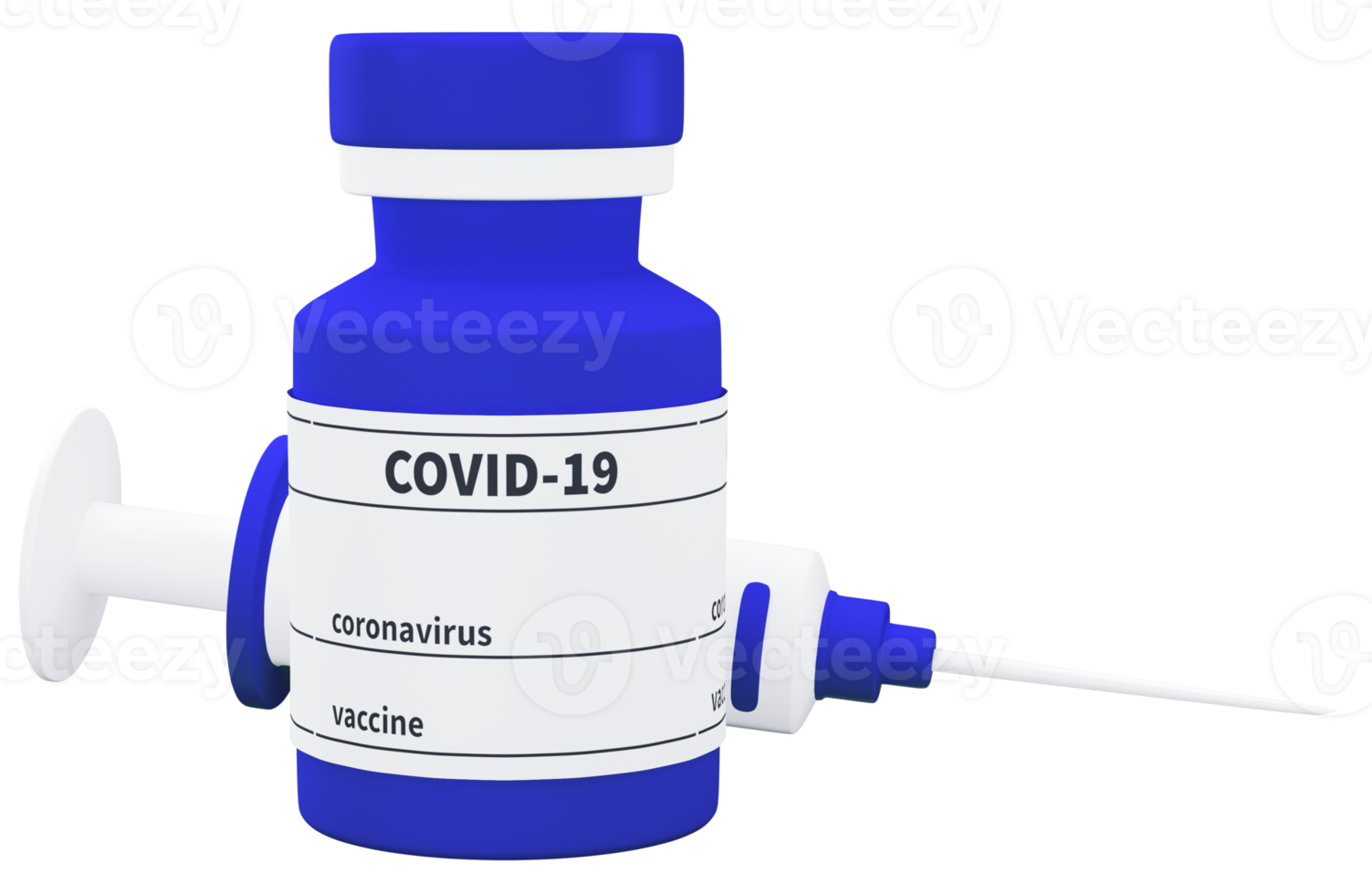 renderizado 3d de la vacuna contra el coronavirus png