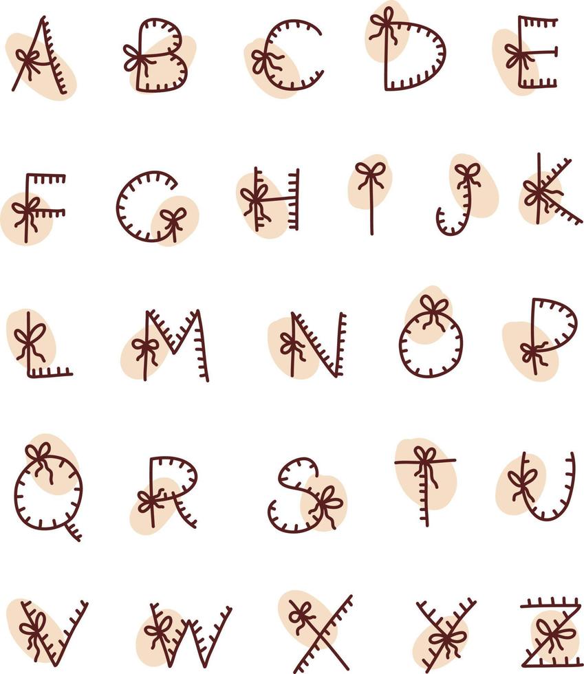 Letter order, illustration, vector on a white background.