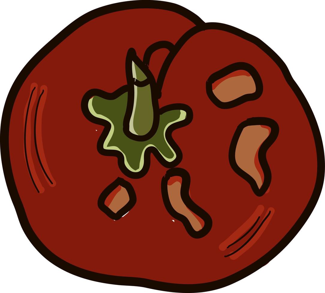 tomate fresco rojo, ilustración, vector sobre fondo blanco.