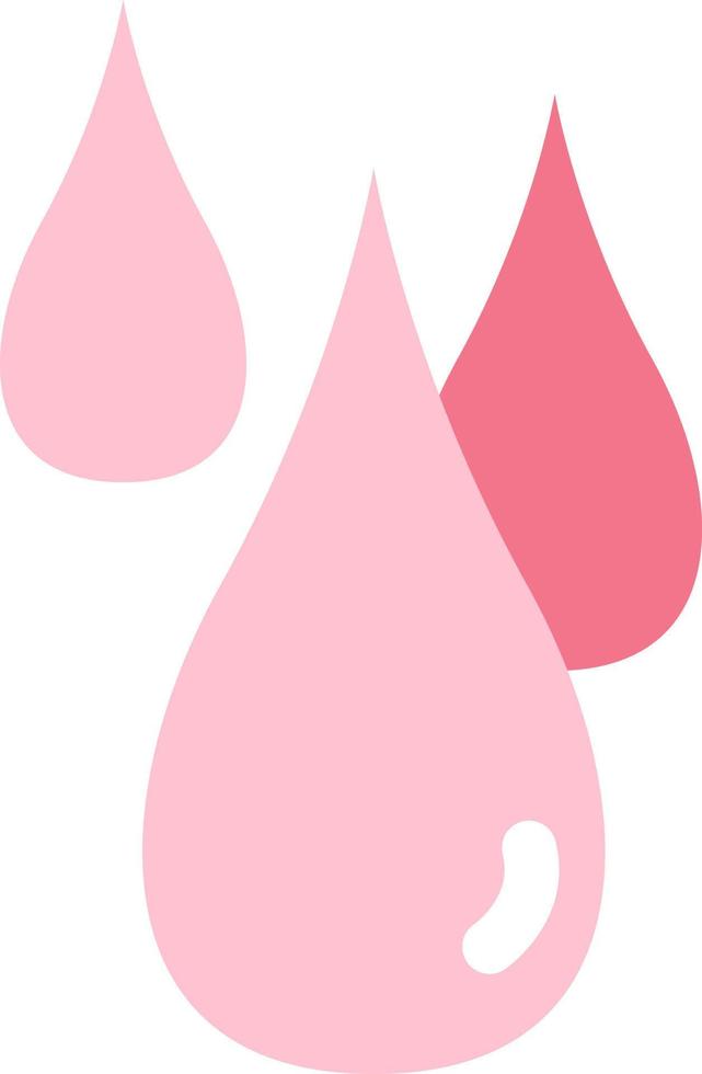 Pink drops, illustration, vector on a white background