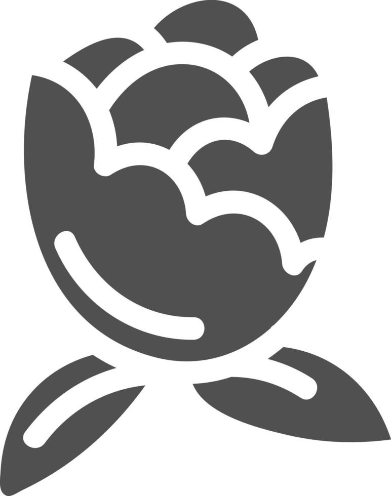 Weird shaped grey flower, illustration, vector on white background.