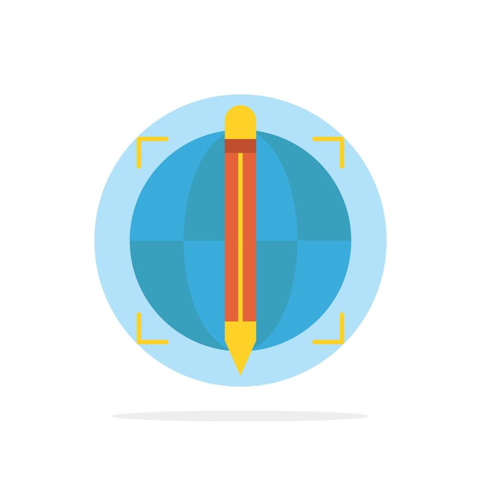 Focus Target Globe Success Abstract Circle Background Flat color Icon vector