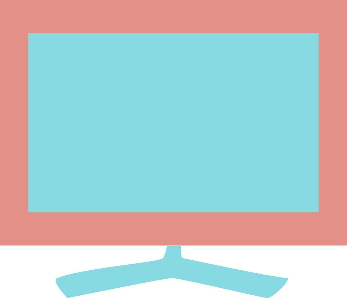 Big television, illustration, vector on a white background.