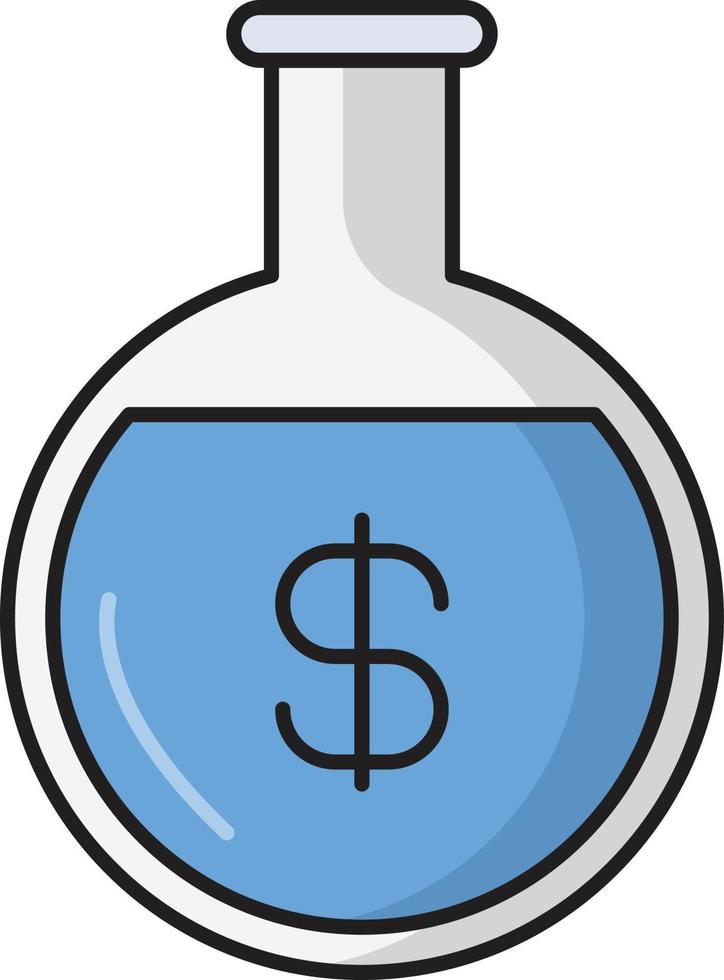 dollar beaker vector illustration on a background.Premium quality symbols.vector icons for concept and graphic design.