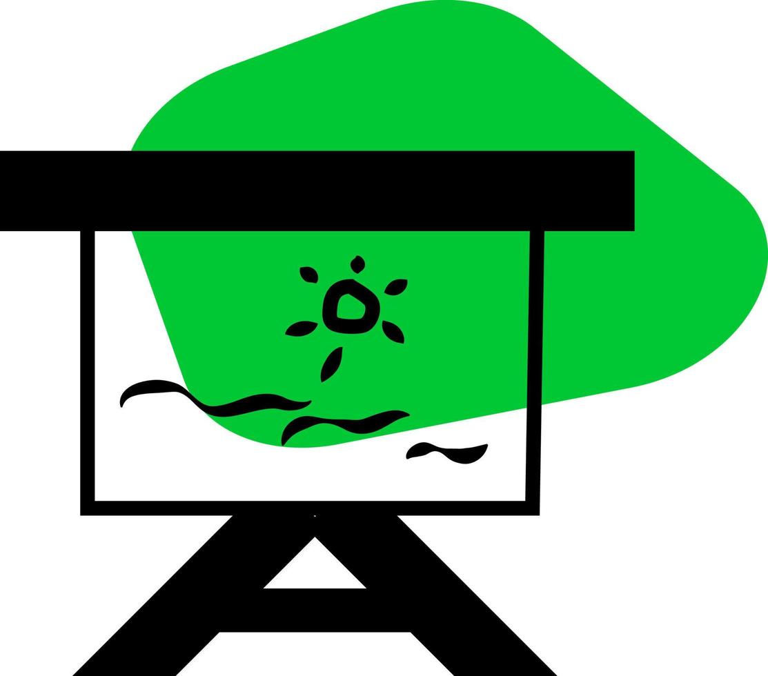 Art blackboard, illustration, vector, on a white background. vector