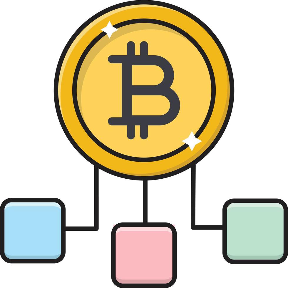 bitcoin sharing vector illustration on a background.Premium quality symbols.vector icons for concept and graphic design.