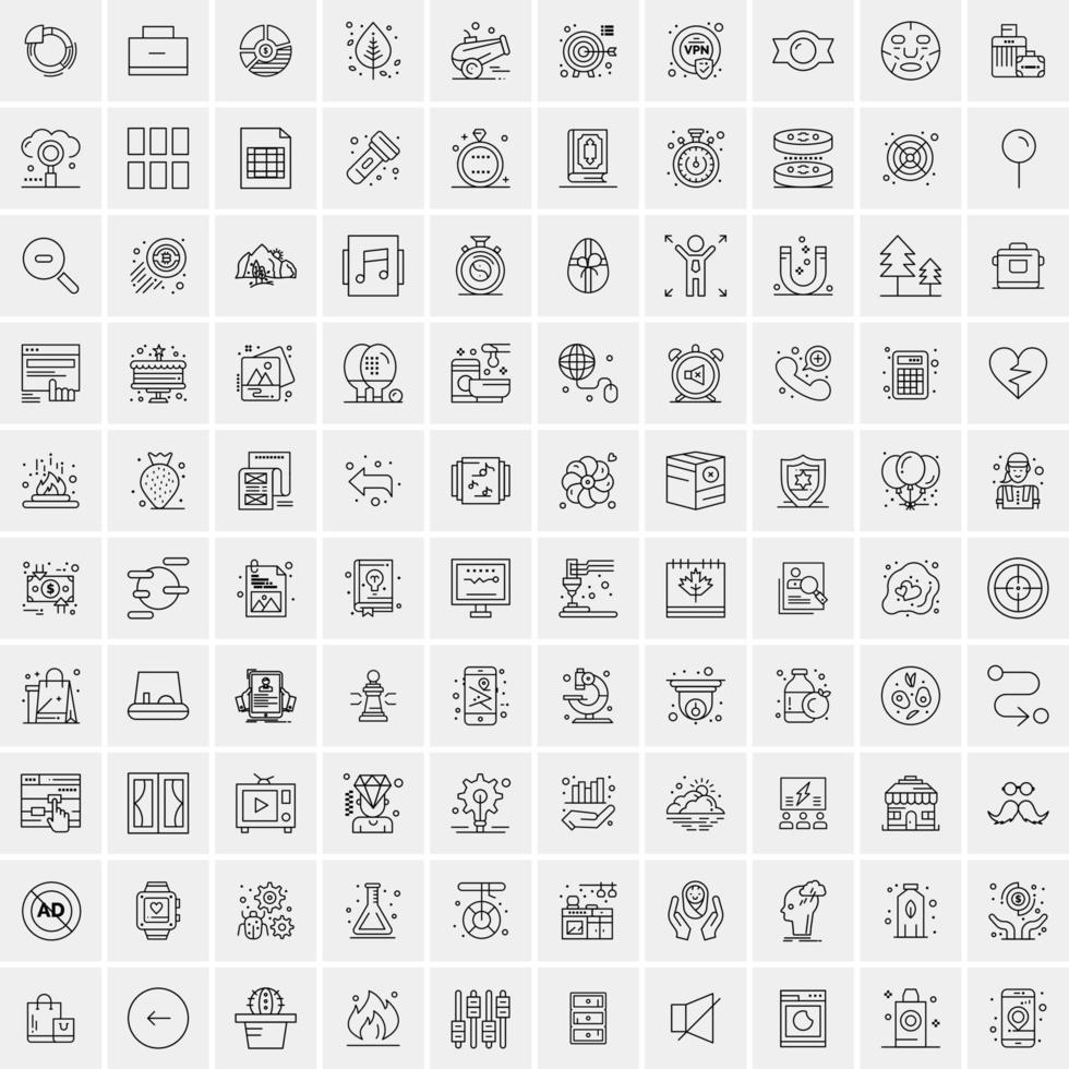 100 Business Icons for web and Print Material vector