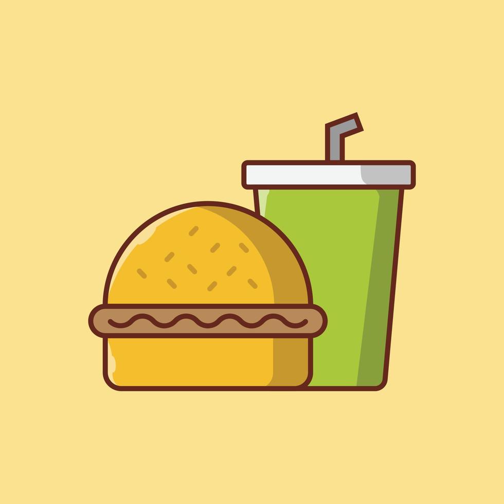 ilustración vectorial de comida rápida en un fondo. símbolos de calidad premium. iconos vectoriales para concepto y diseño gráfico. vector