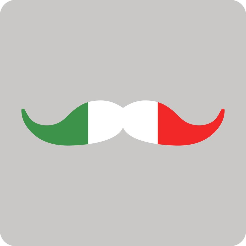 Old moustache, illustration, vector, on a white background. vector