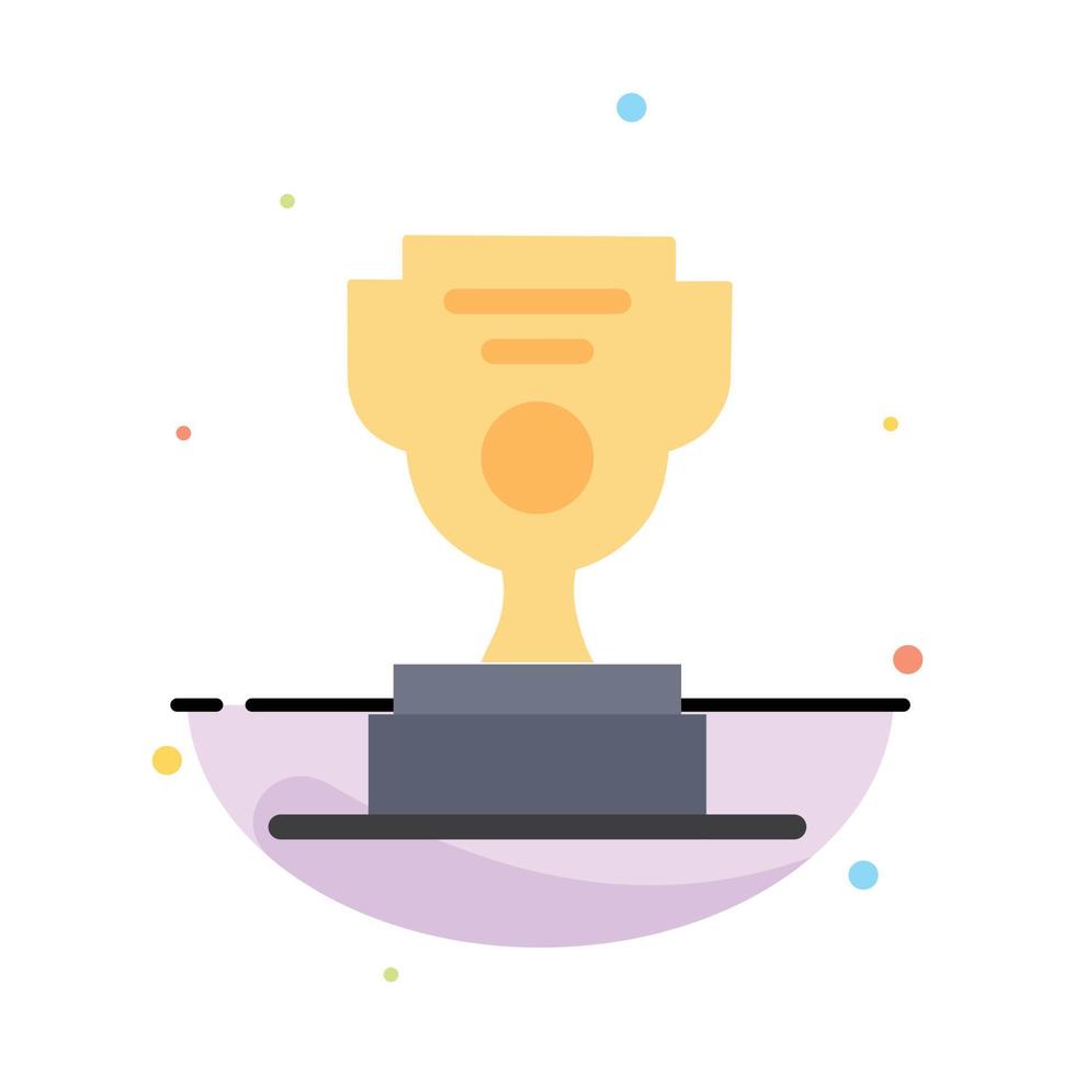 Job Worker Award Cup Abstract Flat Color Icon Template vector