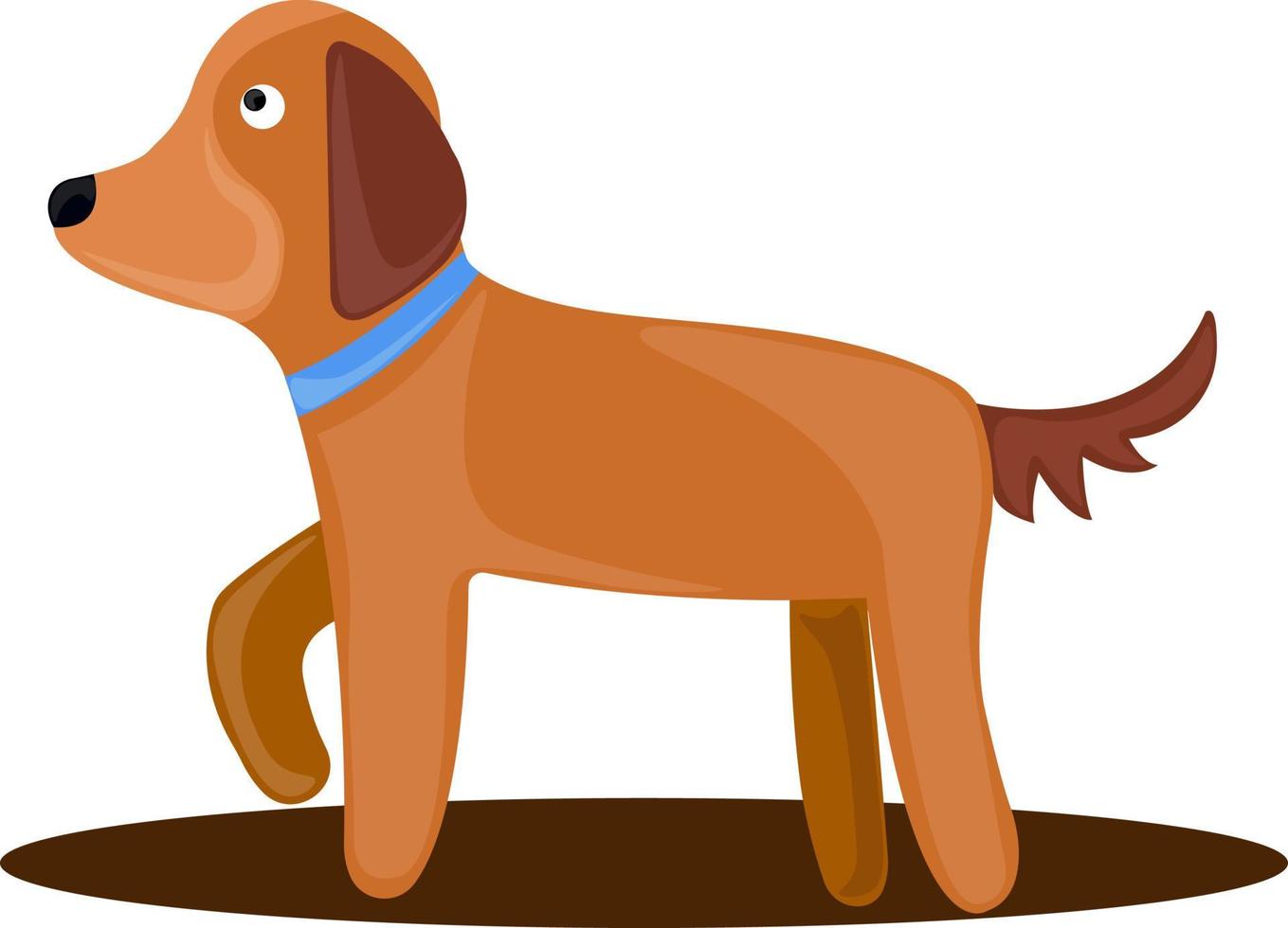 Brown dog, illustration, vector on white background.