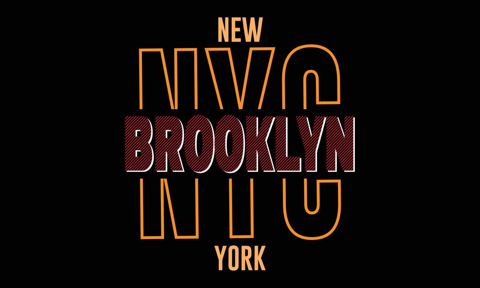 New York Brooklyn T-shirt Design illustration and colorful design vector