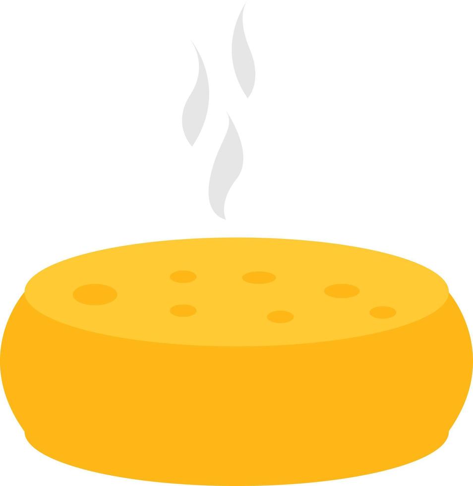 Big round cheese, illustration, vector on white background.