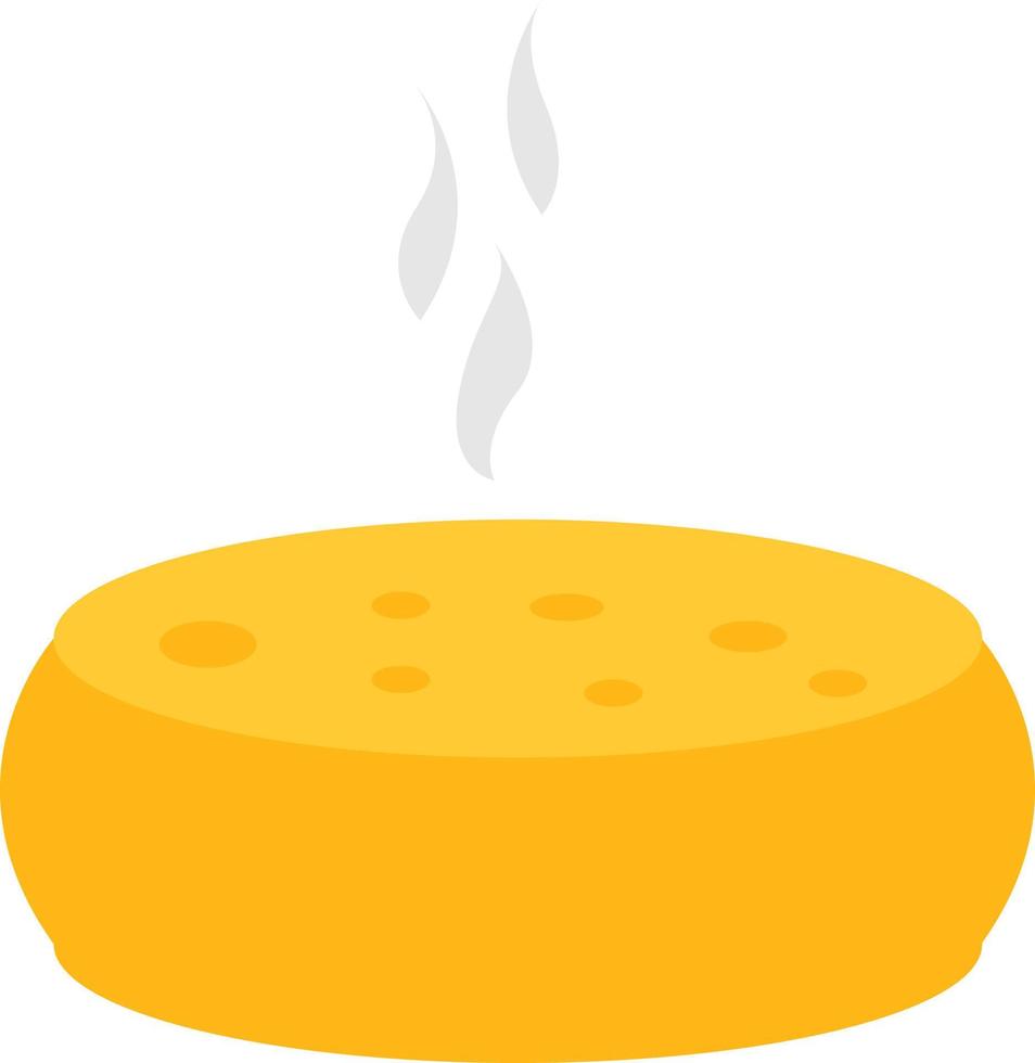 Big round cheese, illustration, vector on white background.