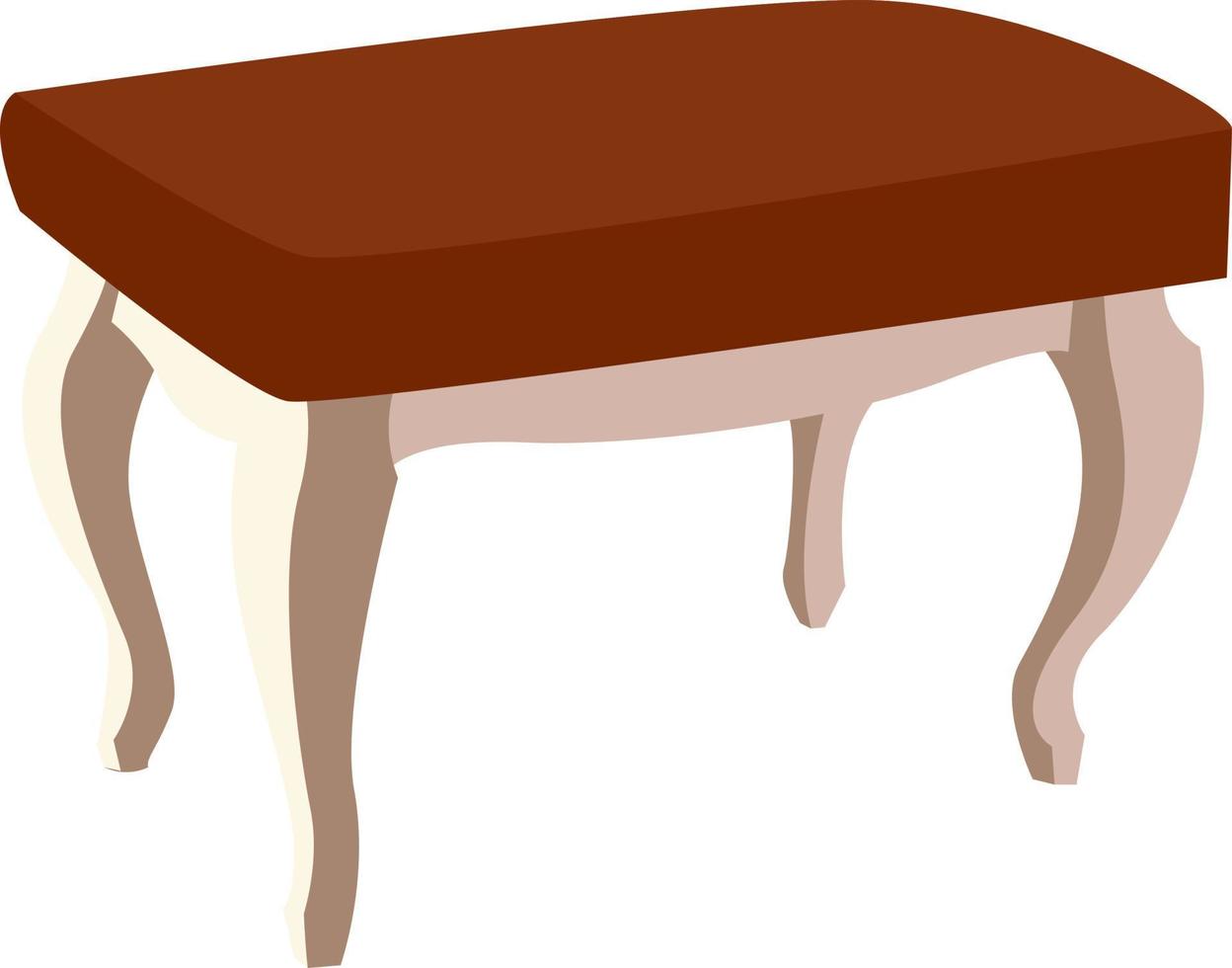 Small table, illustration, vector on white background.