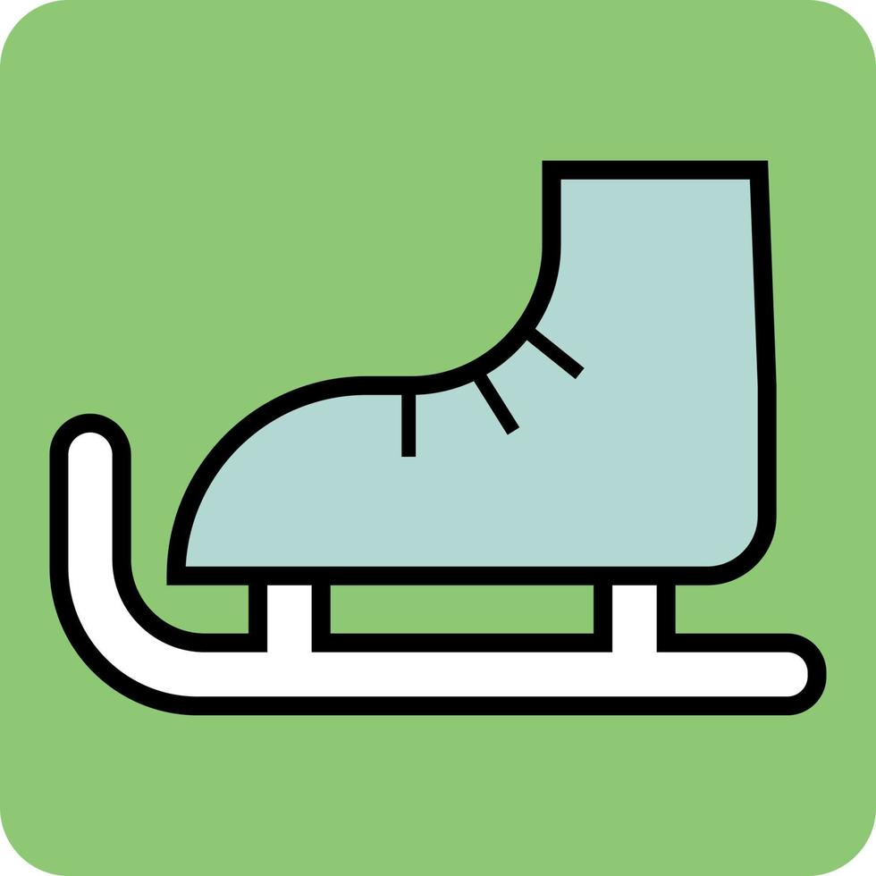 Winter roller skates, illustration, vector, on a white background. vector