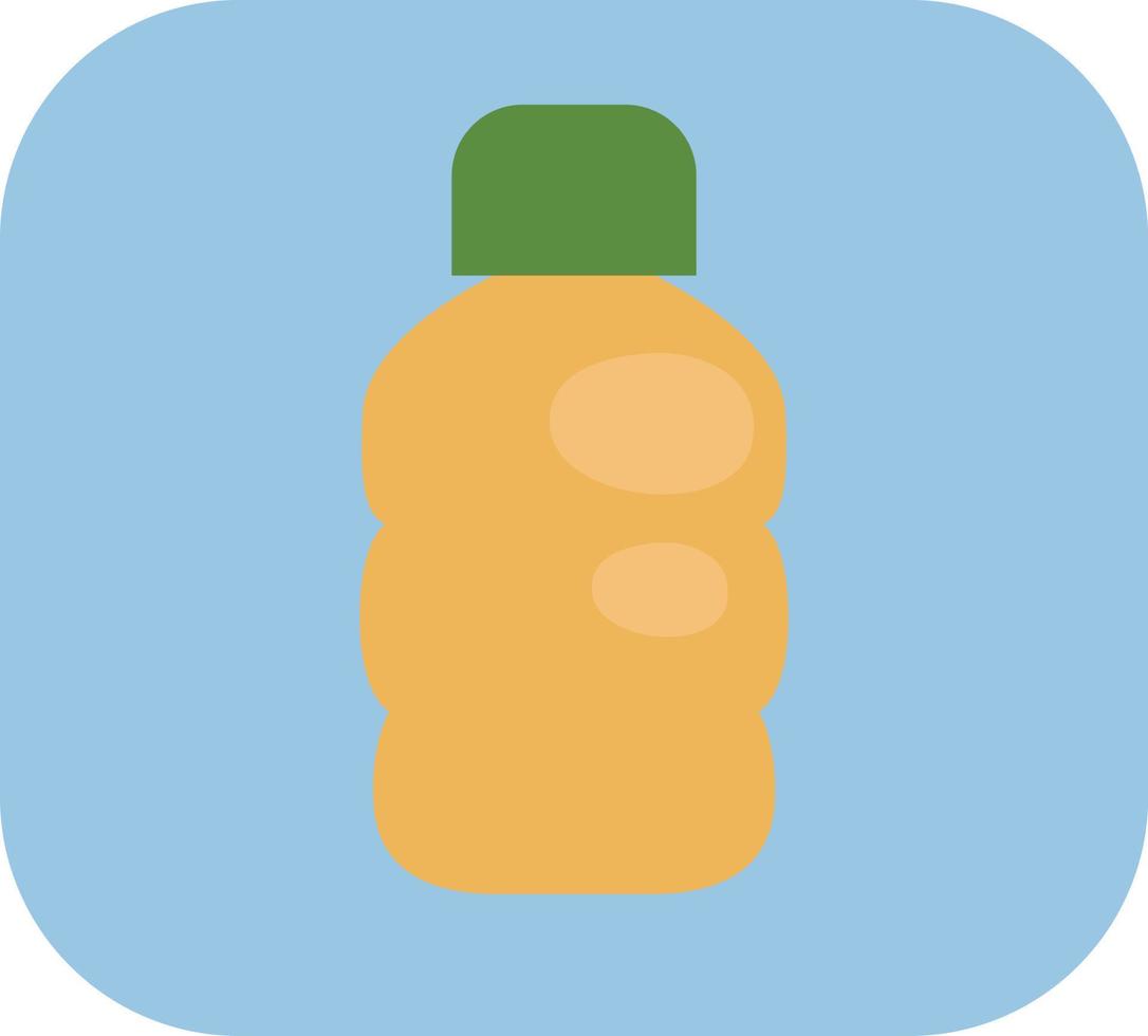 Camping water bottle, illustration, vector on a white background.