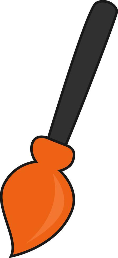 Halloween broom, illustration, on a white background. vector