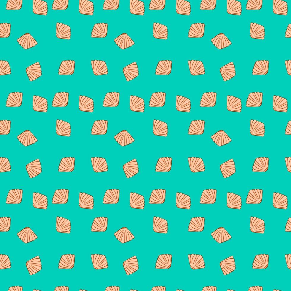 patrón de conchas, ilustración, vector sobre fondo blanco.