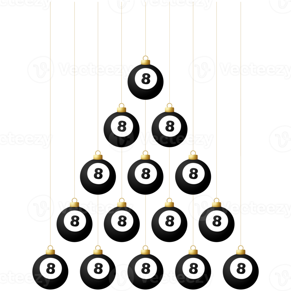 billiard sport christmas ball bauble isolated png